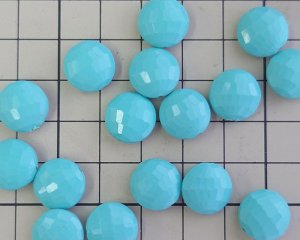 画像2: ヴィンテージ/ドイツ/プラスチック/ターコイズカットコイン(1個)