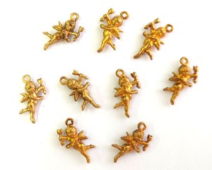 画像1: ヴィンテージ/ブラスチャーム/キューピッド(1個)