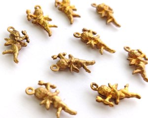 画像2: ヴィンテージ/ブラスチャーム/キューピッド(1個)