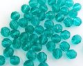 チェコガラスビーズ/ファイアポリッシュ/8mm/ティール(6個）