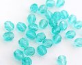 チェコガラスビーズ/ファイアポリッシュ/6mm/ライトティール(10個）