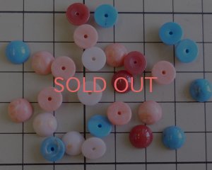 画像2: ヴィンテージ/日本/プラスチックカボション/カーネリアンレッド/約7.5mm(1個)