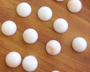 画像1: ヴィンテージ/日本/プラスチックカボション/ピーチマーブル/約8mm(1個)