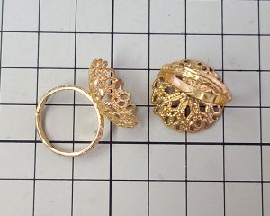 画像2: ヴィンテージ/USA/透かしカップリングパーツ(1個)