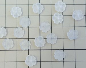 画像2: ヴィンテージ/日本/プラスチック/フロストフラワー/約10mm(1個)