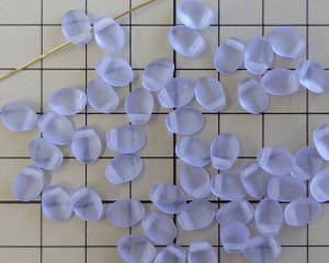 画像2: チェコガラスビーズ/ペタル/フロストアレキサンドライト/約8×6mm(10個)