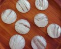 ヴィンテージ/ドイツ/ガラスカボション/ホワイトマーブル/約15mm(1個）