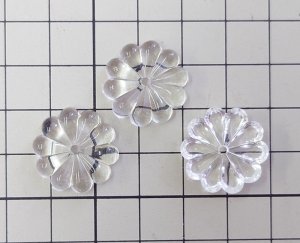 画像2: ヴィンテージ/ドイツ/プラスチック/クリアフラワーパーツ（1個）