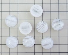 画像3: ヴィンテージ/ドイツ/ガラスカボション/ホワイトマーブル/約15mm(1個） (3)