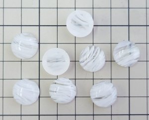画像3: ヴィンテージ/ドイツ/ガラスカボション/ホワイトマーブル/約15mm(1個）