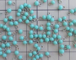 画像2: ヴィンテージ/日本/ピン付ビーズ/ミント（20個）