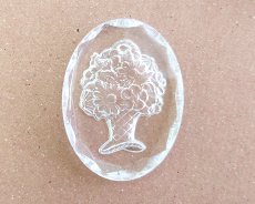 画像1: ヴィンテージ/ドイツ/ガラスインタリオ/花瓶/約40×30mm（1個） (1)
