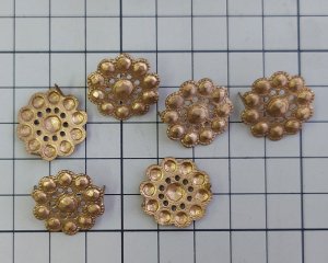 画像2: ヴィンテージ/ブラス/ツメ付きスタンピングパーツ/ラウンドカット(1個)
