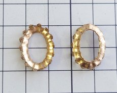 画像2: ヴィンテージ/18×13mm用/ブラスセッティング/クラウン(1個) (2)