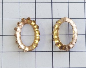 画像2: ヴィンテージ/18×13mm用/ブラスセッティング/クラウン(1個)