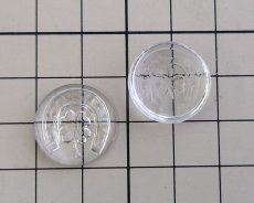 画像2: ヴィンテージ/ドイツ/ガラスインタリオ/蹄鉄と四葉/約18mm（1個） (2)