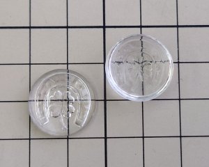 画像2: ヴィンテージ/ドイツ/ガラスインタリオ/蹄鉄と四葉/約18mm（1個）