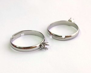 画像1: SUS316サージカルステンレス石座リング（１個）