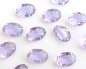 画像1: ヴィンテージ/チェコ/ガラスストーン/アレキサンドライト/16×11mm（1個）