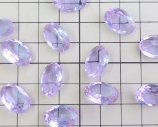 画像2: ヴィンテージ/チェコ/ガラスストーン/アレキサンドライト/16×11mm（1個） (2)