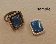画像5: ns340/ヴィンテージ/ドイツ/ガラスカボション/モンタナ/約16×12mm(1個） (5)