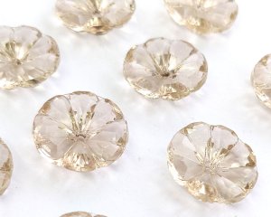 画像1: ヴィンテージ/ドイツ/ラージフラワー/シャンパン/約25mm（1個）