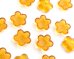 画像1: チェコガラスビーズ/ラージフラワー/トパーズ/約16mm（2個） (1)