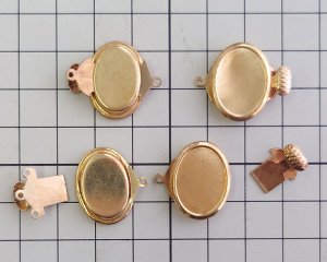 画像2: ヴィンテージ/USA/皿付き真鍮クラスプ（1個）