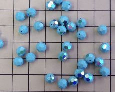 画像2: ヴィンテージ/スワロフスキー/#5000/ターコイズオーロラ/6mm(2個) (2)