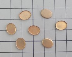 画像2: ブラス皿/10×8mm/オーバル/高さ1mm(1個) (2)