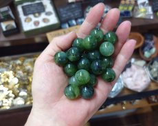 画像3: デッドストック/日本/プラスチック/モスグリーンラウンド/約15mm(1個) (3)