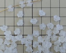 画像2: デッドストック/日本//プラスチック/フロストミニボタンフラワー(10個) (2)
