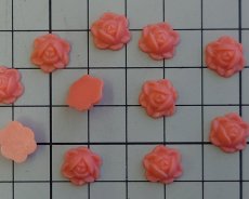 画像2: ヴィンテージ/日本/プラスチック/薔薇/コーラル(1個) (2)