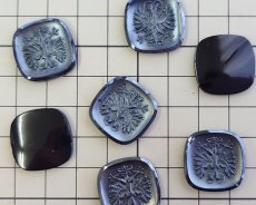 画像2: ヴィンテージ/ドイツ/ガラス/双頭の鷲/約20mm(1個) (2)