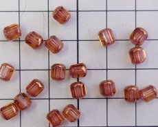 画像2: チェコガラスビーズ/オクタゴナル/ブラウン×ブロンズ/6mm（10個） (2)