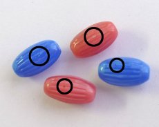 画像3: チェコガラスビーズ/リブオーバル/オペークパープル/約13×7mm(2個) (3)