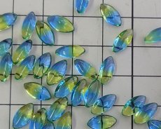 画像2: ヴィンテージ/ドイツ/ナベット/ブルー×グリーン/10×5mm((2個) (2)
