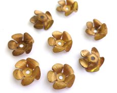 画像1: ヴィンテージ/メタルフラワーパーツ/テクスチャード /約13mm(1個)　 (1)