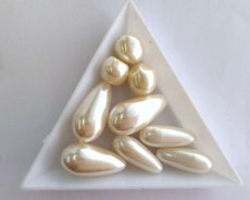 画像4: ヴインテージ/日本/プラスチック/バロックパール/約11×10mm（2個） (4)