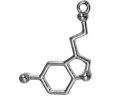 化学構造式メタルパーツ/シルバー/セロトニン(1個)