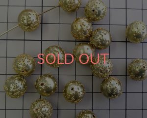 画像3: ヴィンテージ/ドイツ/プラスチック/ゴールドシュガー/約12mm（1個）