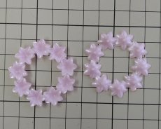 画像2: ヴィンテージ/プラスティック/ドイツ/パールフラワーリース/43mm/ピンク(2個) (2)
