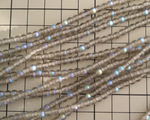 画像2: チェコガラスビーズ/ラウンド/ブラックダイヤオーロラ/約4mm(45個)
