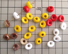 画像2: デッドストック/チェコガラスビーズ/ナノ/オペークホワイト/約5×10mm（4個） (2)