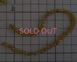 画像4: デッドストック/チェコガラスビーズ/ファイアポリッシュラウンド/トパーズ系ミックス/約4mm(1本)