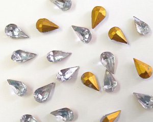 画像1: ヴィンテージ/アレキサンドライト/ドロップ/10×6mm(2個)