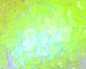 画像3: チェコガラスビーズ/パフフラワー/ウラニウムイエロー（6個）