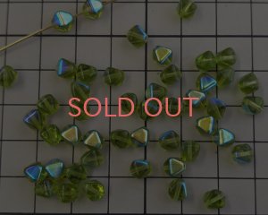 画像2: チェコガラスビーズ/バイコン/オリバインオーロラ/6mm(10個)