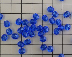 画像2: チェコガラスビーズ/ファイアポリッシュ/6mm/サファイア(10個）
