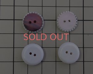 画像3: デッドストック/日本/プラスチックボタン/シルバーステッチ/ローズマーブル(1個)